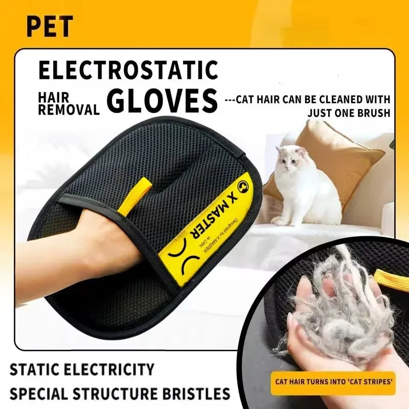 Guante Quitapelos Electrostático para Mascotas